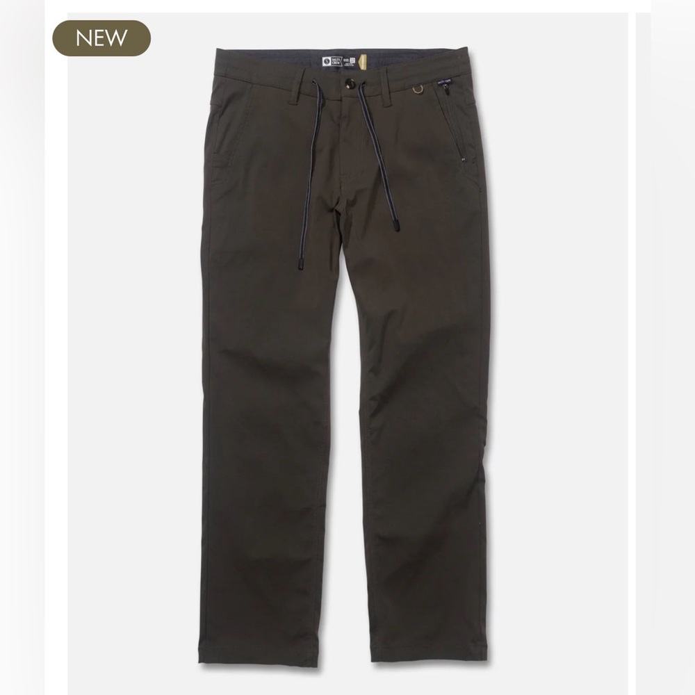 Salty Crew Transom Tech Pants Black Waist 31 Straight Leg NWT
